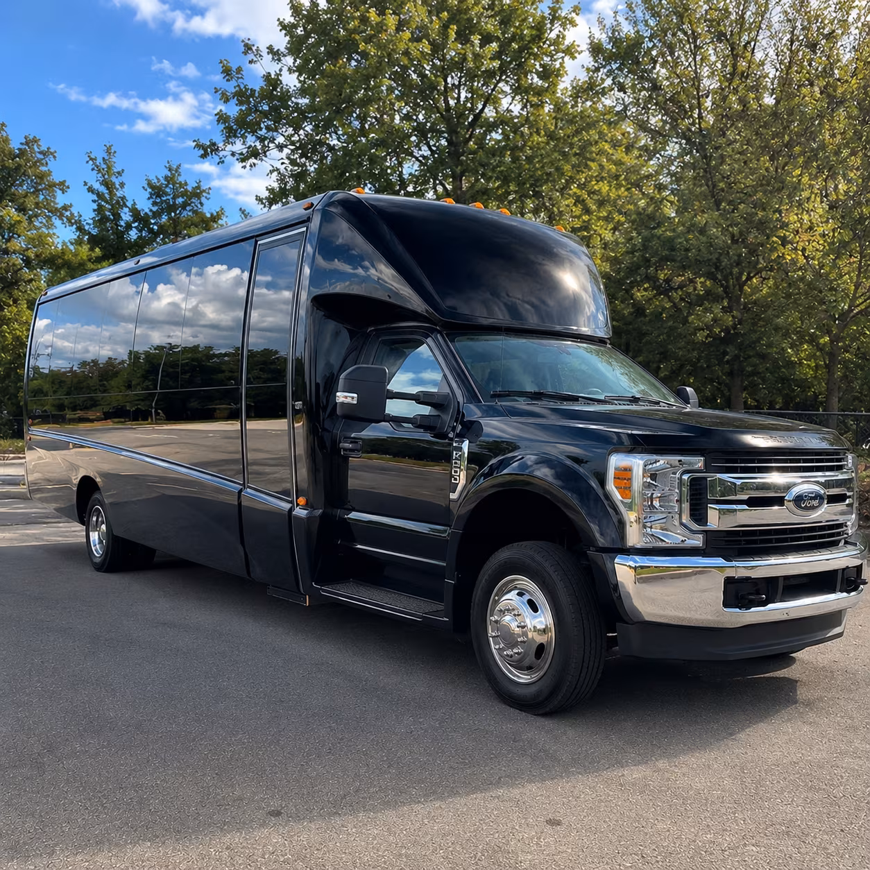 Lexington School Event Transportation party bus exterior