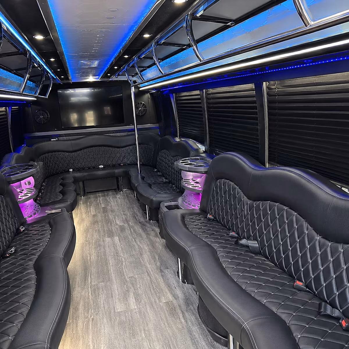 Lexington Sporting Event Transportation party bus interior