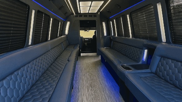 18 passenger party bus interior