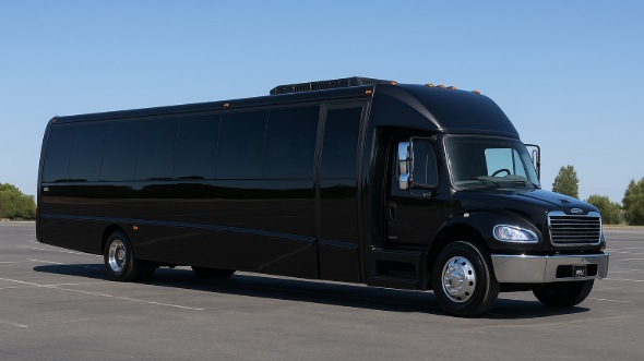 Exterior of Charter Bus Company Greenville's 20 Passenger Party Bus in Greenville