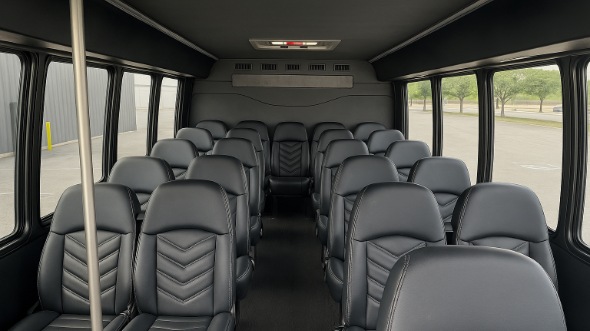 Interior of Charter Bus Company Lexington's 25 Passenger Mini Bus in Lexington