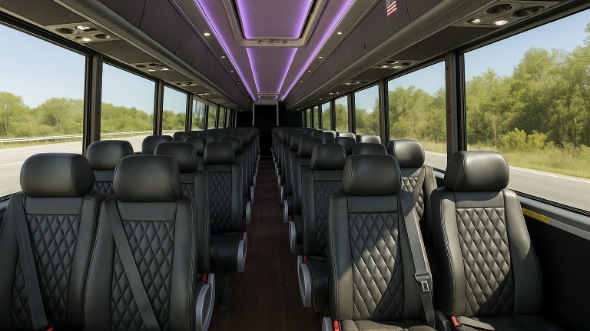 Interior of Charter Bus Company Lexington's 30 Passenger Minibus in Lexington
