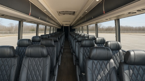 Interior of Charter Bus Company Lexington's 40 Passenger Charter Bus in Lexington