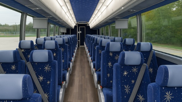 Interior of Charter Bus Company Lexington's 44 Passenger Charter Bus in Lexington