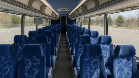 Interior of Charter Bus Company Lexington's 45 Passenger Charter Bus in Lexington