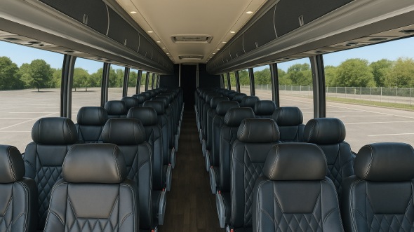 Interior of Charter Bus Company Lexington's 46 Passenger Charter Bus in Lexington