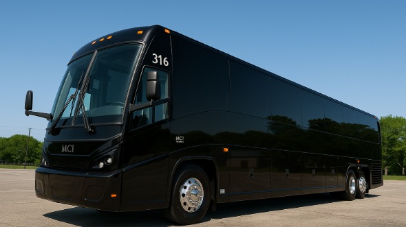 Exterior of Charter Bus Company Covington's 50 Passenger Party Bus in Covington