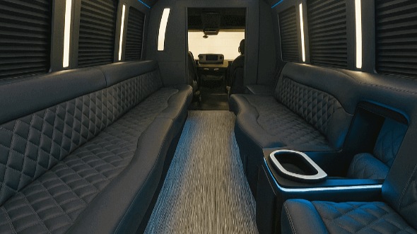 Interior of Charter Bus Company Chattanooga's 50 Passenger Party Bus in Chattanooga