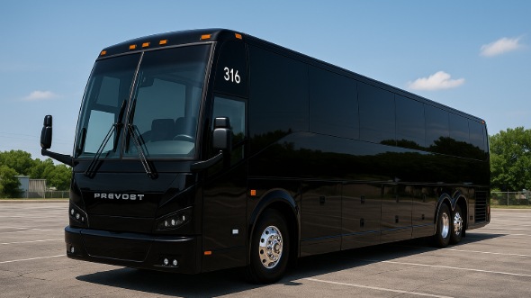 Exterior of Charter Bus Company Lexington's 56 Passenger Charter Bus in Lexington